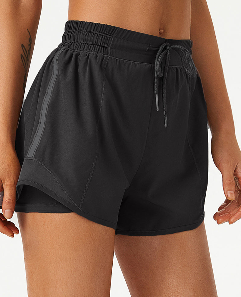 2 in 1 Summer Running Fitness Sports Security Loose Shorts - kakayoga