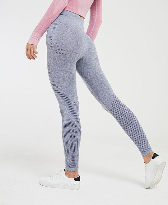 Knit Seamless Quick Dry Long Sleeve Yoga Sports Pants Leggings - kakayoga