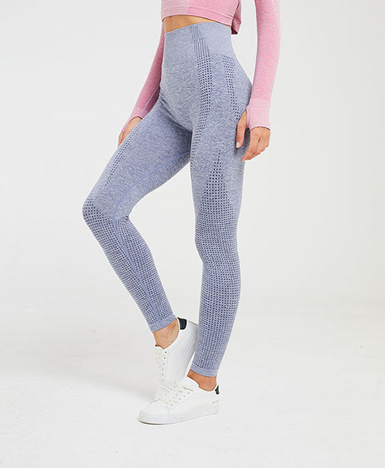 Knit Seamless Quick Dry Long Sleeve Yoga Sports Pants Leggings - kakayoga